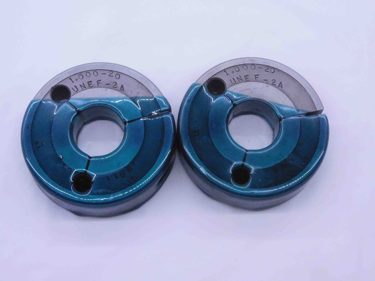 1" 20 UNEF 2A SPECIAL THREAD RING GAGES 1.0 1.00 GO NO GO P.D.'S = .9611 & .9566 - DW33716CT4