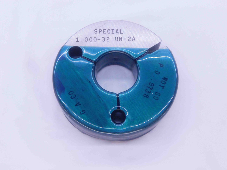 1" 32 UN 2A SPECIAL THREAD RING GAGE 1.0 1.00 1.000 NO GO ONLY P.D. = .9738 - DW33736LVR