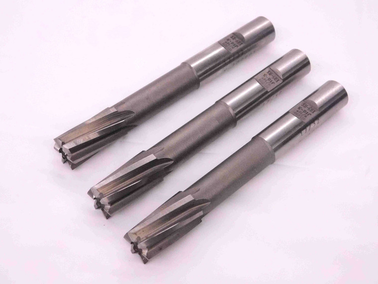 3PC WELDON 9/16 O.D. 1 1/16 LOC 4 1/4 OAL HSS END MILL 1/2 SHANK 6 FLUTE .5625 - MW3517AF5