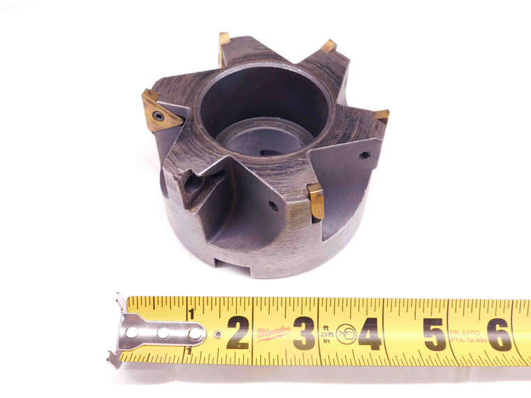 4" O.D. 90 DEG FACE MILL 1 1/2 PILOT 5/8 KEY HOLDS 6 INSERTS 4.0 INDEXABLE CNC - BR9300CB4