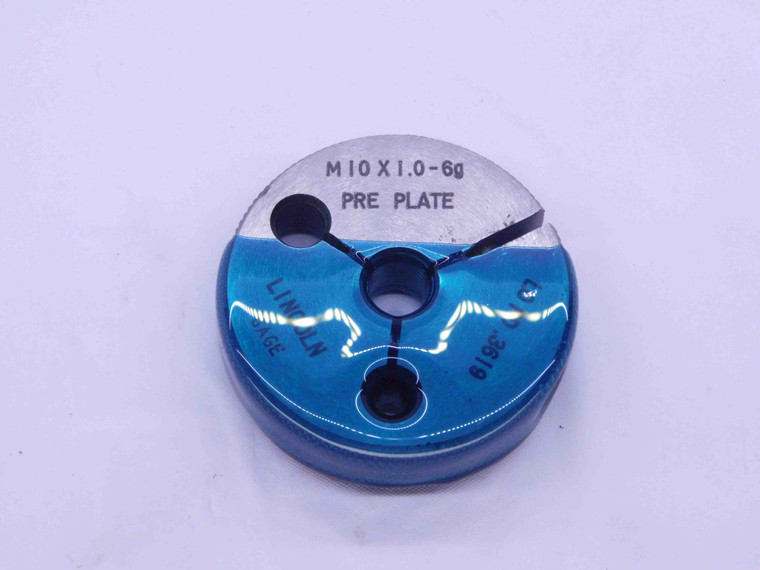 M10 X 1 6g METRIC PREPLATE THREAD RING GAGE 10 1.0 NO GO ONLY P.D. = .3619 CHECK - DW33807CT4