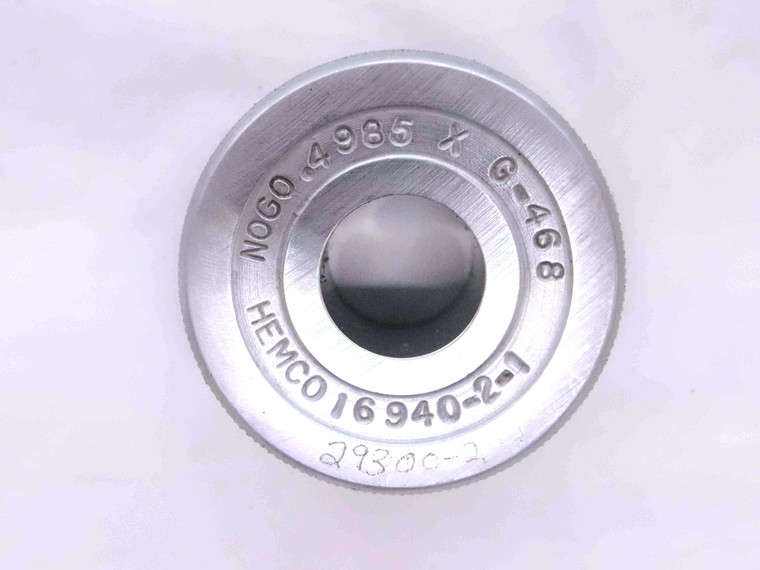 .4985 CLASS X MASTER PLAIN BORE RING GAGE .5000 -.0015 UNDERSIZE 1/2 12.662 mm - MW3615AH5