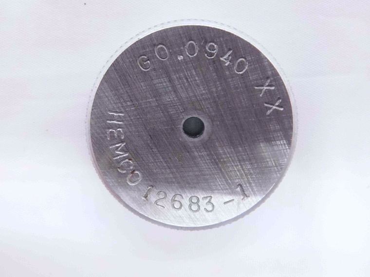 .0940 CL XX MASTER PLAIN BORE RING GAGE .0938 +.0002 OVERSIZE 3/32 2.388 mm .094 - MW3656AH5