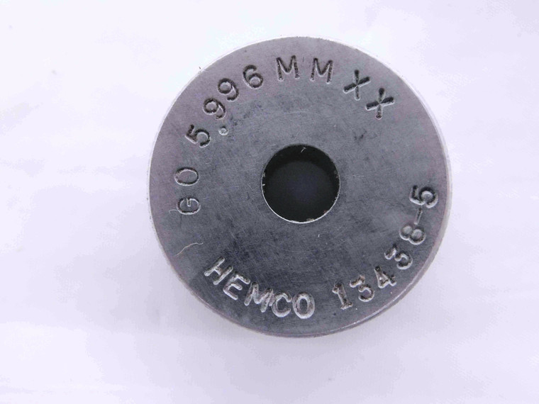 5.996 CLASS XX MASTER PLAIN BORE RING GAGE 6.000 -.004 UNDERSIZE 6 mm .2361 - MW3725AH5