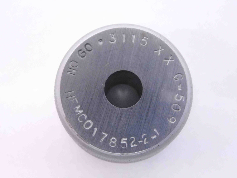 .3115 CLASS XX MASTER PLAIN BORE RING GAGE .3125 -.0010 UNDERSIZE 5/16 8 mm - MW3749AH5