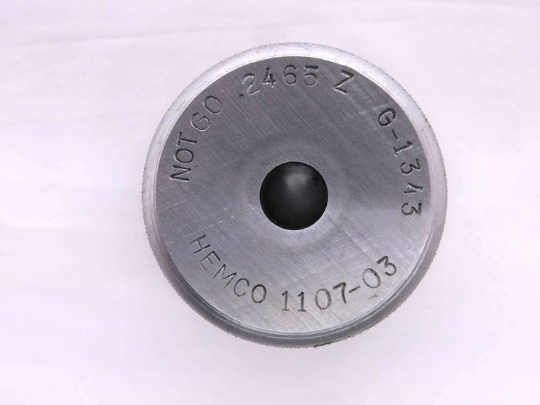 .2465 CLASS Z MASTER PLAIN BORE RING GAGE .2500 -.0035 UNDERSIZE 1/4 6.261 mm - MW3772AH5