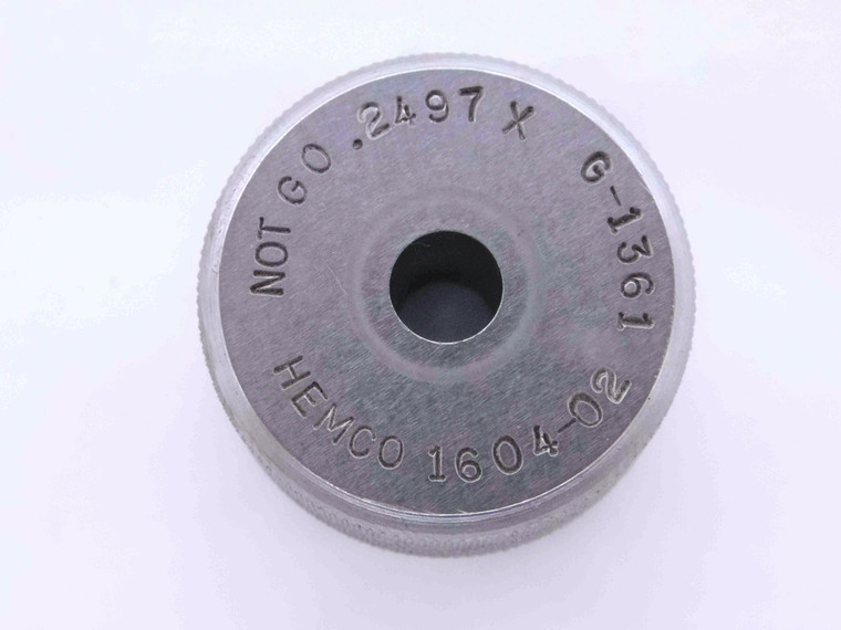 .2497 CLASS X MASTER PLAIN BORE RING GAGE .2500 -.0003 UNDERSIZE 1/4 6.342 mm - MW3777AH5
