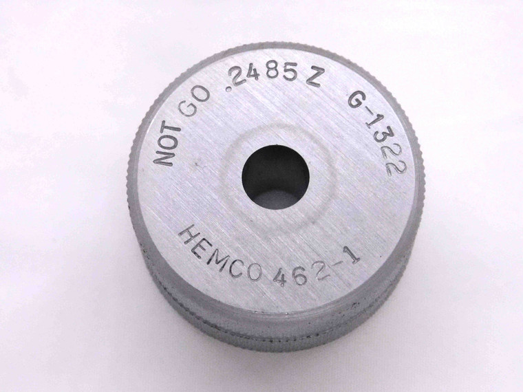 .2485 CLASS Z MASTER PLAIN BORE RING GAGE .2500 -.0015 UNDERSIZE 1/4 6.312 mm - MW3814AH5