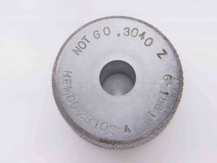 .3040 CL Z MASTER PLAIN BORE RING GAGE .3125 -.0085 UNDERSIZE 5/16 7.722 mm .304 - MW3816AH5