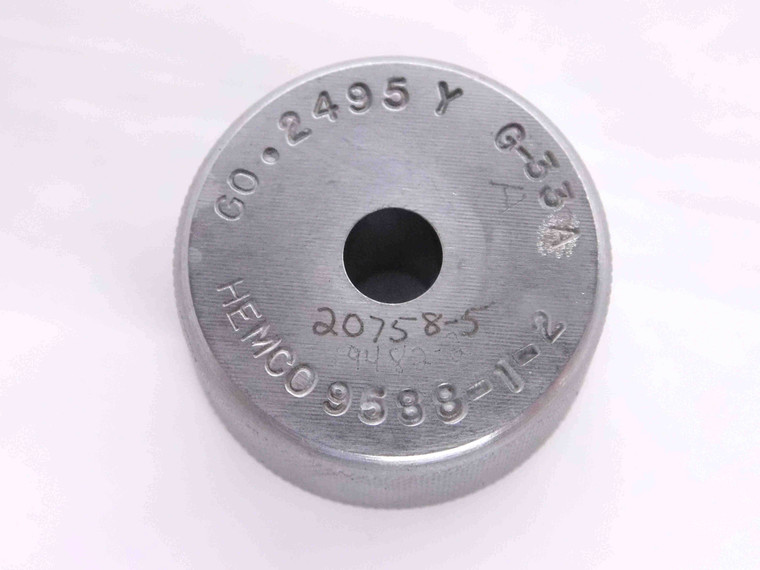 .2495 CLASS Y MASTER PLAIN BORE RING GAGE .2500 -.0005 UNDERSIZE 1/4 6.337 mm - MW3821AH5