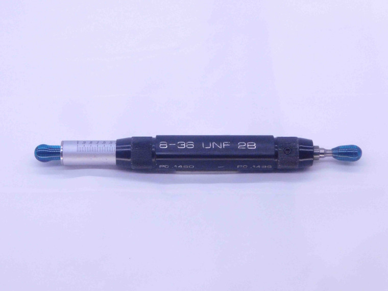 LEITECH 8 36 UNF 2B DEPTH THREAD PLUG GAGE #8 .164 GO NO GO PD'S = .1460 & .1496 - DW34022AD5