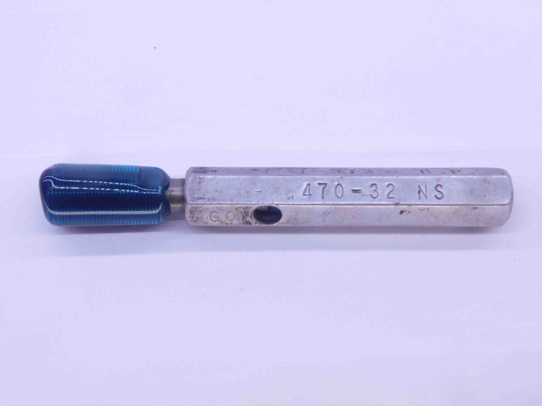 .470 32 NS BEFORE PLATE THREAD PLUG GAGE .47 .4700 GO ONLY P.D. = .4505 CHECK - DW34037CT4