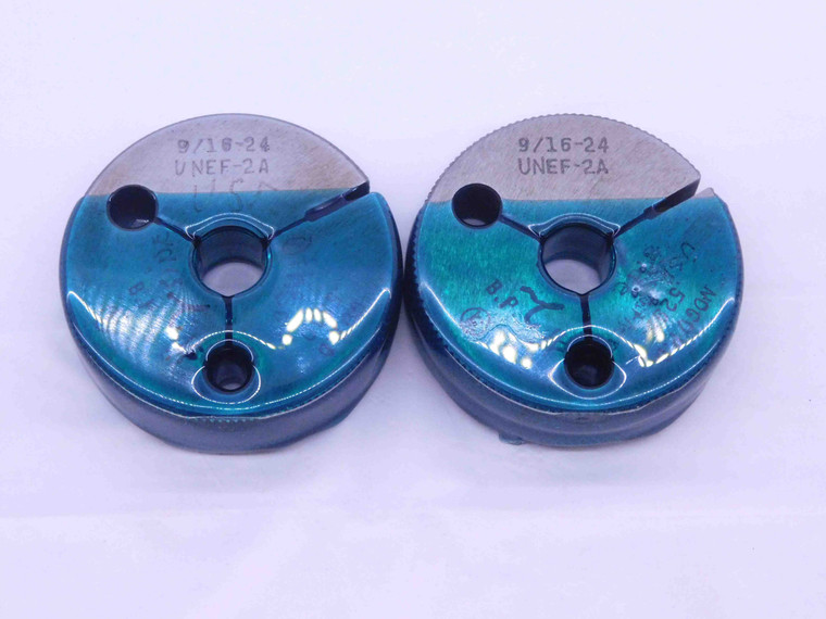 9/16 24 UNEF 2A BEFORE PLATE THREAD RING GAGES .5625 GO NO GO PDS= .5330 & .5295 - DW34122CT4