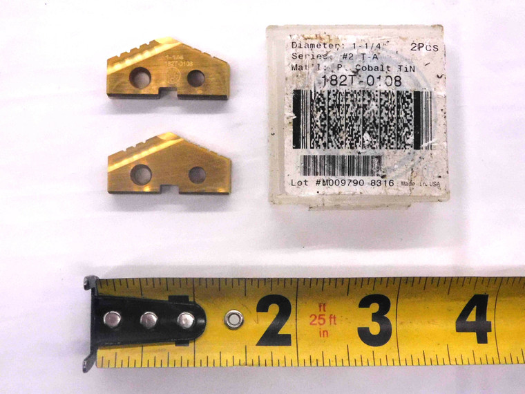 2pcs NEW AMEC 182T-0108 1 1/4" TiN COBALT SPADE DRILL INSERTS SERIES #2 T-A - MW4034CT4
