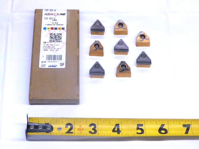 8pcs ISCAR TIGER 1820Y-IQ  IC808 CARBIDE HEAVY GROOVING INSERTS DEEP MACHINING - MW4085CT4