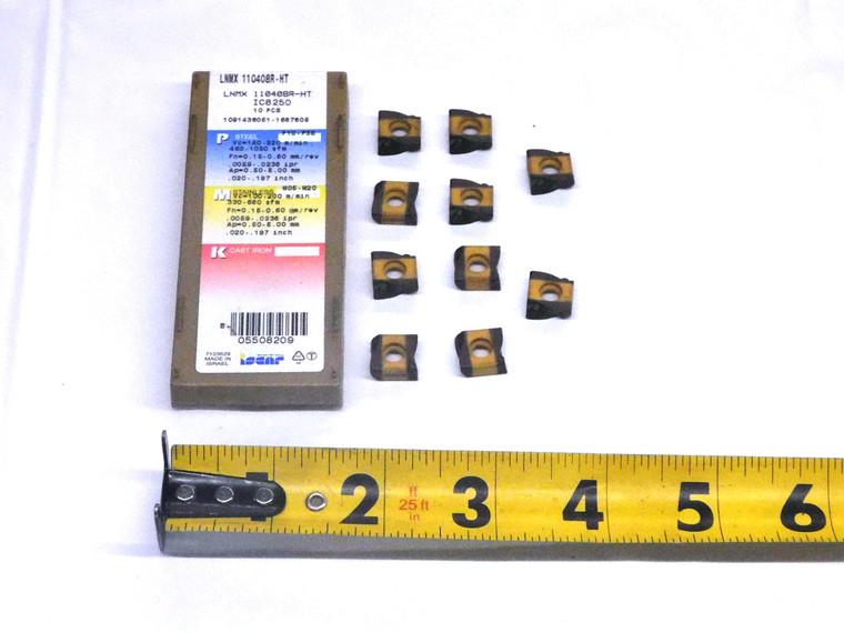 10pcs NEW ISCAR LNMX 110408R-HT IC8250 CARBIDE TURNING INSERTS HELITURN - MW4096CT4