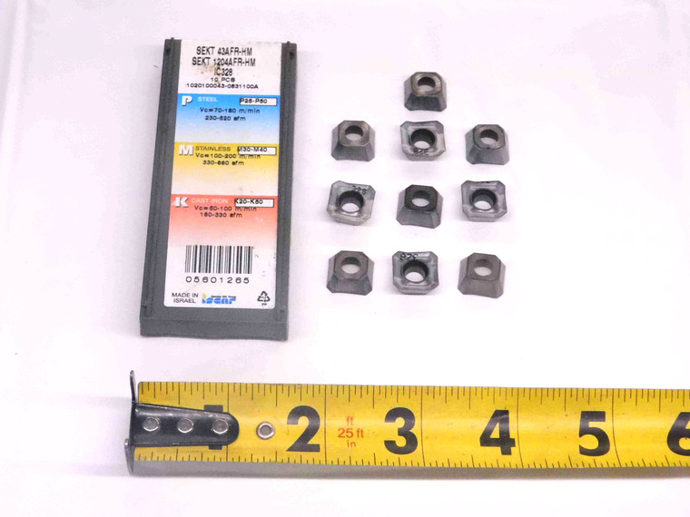 10pcs ISCAR SEKT 43AFR-HM IC328 TiCN  CARBIDE MILLING INSERTS SEKT 1204AFR-HM - MW4115CT4