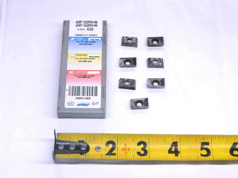 7pcs NEW ISCAR ADMT 1503PDR-HM IC328 TiCN  COATED CARBIDE MILLING INSERTS - MW4118CT4
