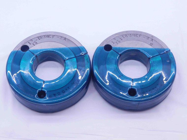 1 9/16 18 UNEF 2A THREAD RING GAGES 1.5625 GO NO GO P.D.'S = 1.5249 & 1.5199 - DW34158CT4