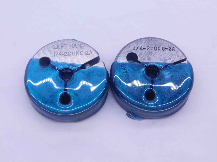 1/4 20 UNC 2A LEFT HAND THREAD RING GAGES .25 GO NO GO P.D.'S = .2164 & .2127 - DW34170AM4