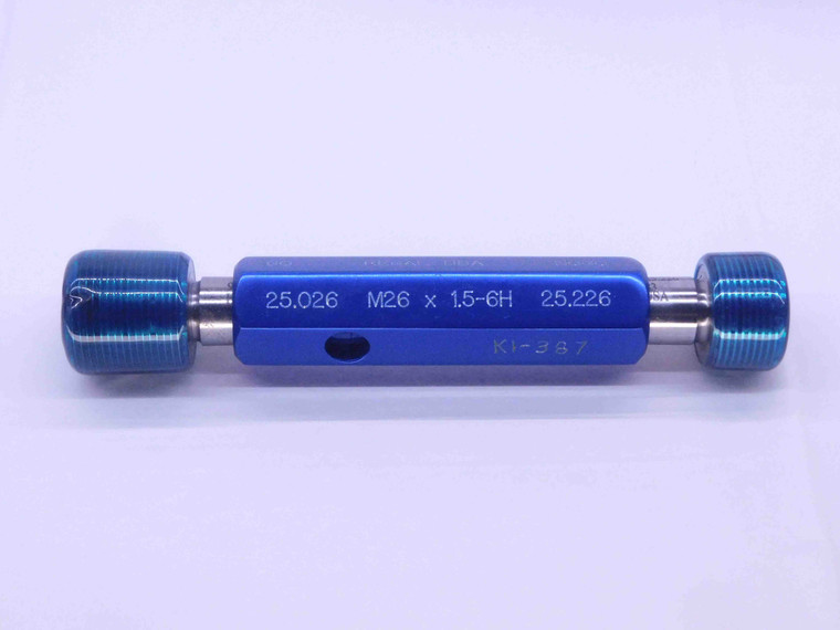 M26 X 1.5 6H METRIC THREAD PLUG GAGE 26 GO NO GO P.D.'S = 25.026 & 25.226 CHECK - DW34241AD5