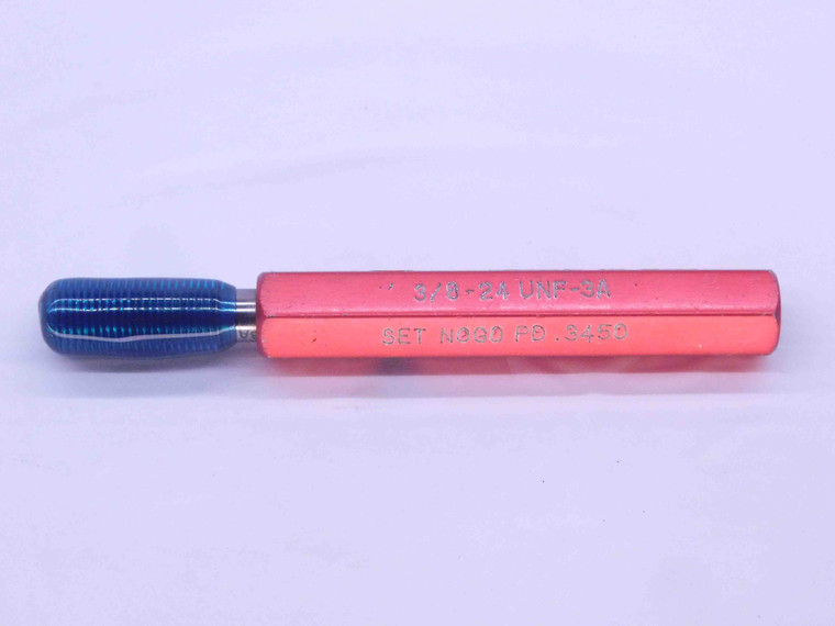 3/8 24 UNF 3A SET THREAD PLUG GAGE .375 .3750 NO GO ONLY P.D. = .3450 CHECK - DW34269CT4