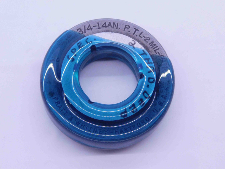 3/4 14 ANPT L2 PIPE THREAD RING GAGE .75 .750 .7500 A.N.P.T. AERONAUTICAL TAPER - DW34290AX5