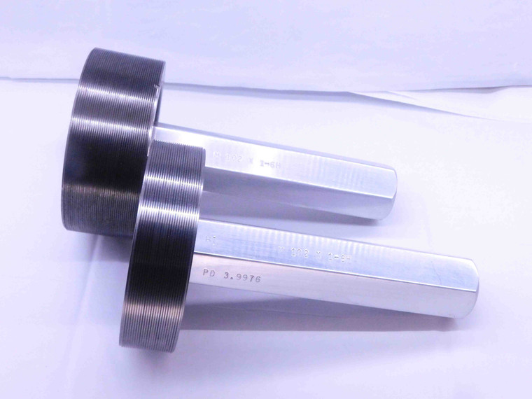M102 X 1 6H METRIC THREAD PLUG GAGE 102 1.0 GO NO GO P.D.'S = 101.350 & 101.539 - DW34317AY5