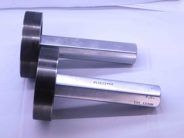 M102 X 1 6H METRIC THREAD PLUG GAGE 102 1.0 GO NO GO P.D.'S = 101.350 & 101.539 - DW34323AY5
