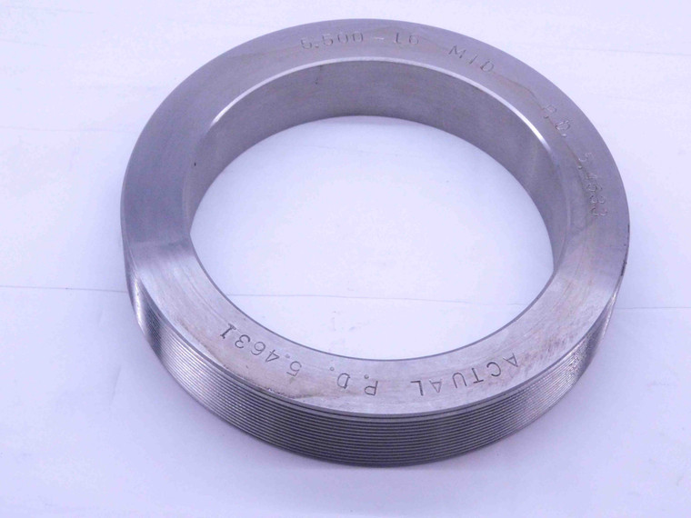 5 1/2 16 THREAD PLUG GAGE 5.5 .50 .500 .5000 GO ONLY P.D. = 5.4633 SHOP MADE - DW34347AY5