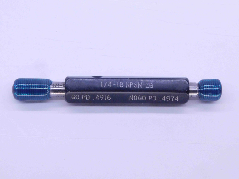 1/4 18 NPSM PIPE THREAD PLUG GAGE .25 .250 GO NO GO P.D.'S = .4916 & .4974 2B - DW34365CE4