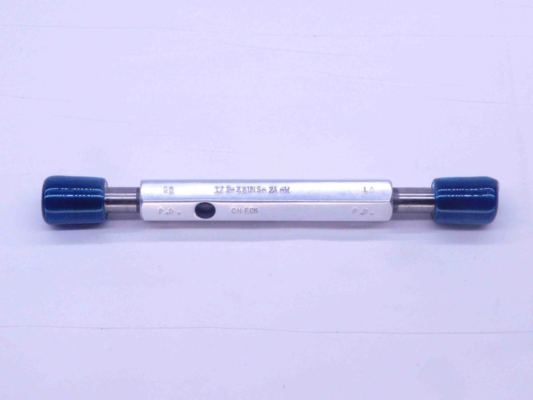 1/2 48 UNS 2A SET THREAD PLUG GAGE .5 .50 .500 GO NO GO P.D.'S = .4856 & .4826 - DW34391AY5