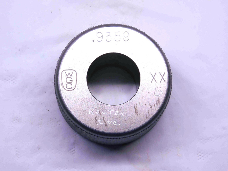 .9359 CL XX MASTER PLAIN BORE RING GAGE .9375 -.0016 UNDERSIZE 15/16 23.772 mm - CL0426AG5