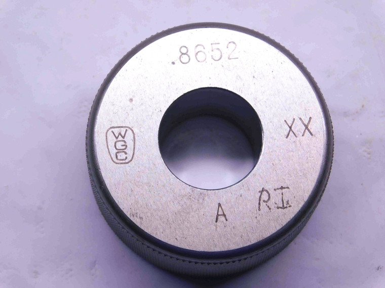 .8652 CLASS XX MASTER PLAIN BORE RING GAGE .8750 -.0098 UNDERSIZE 7/8 22 mm - CL0437AG5