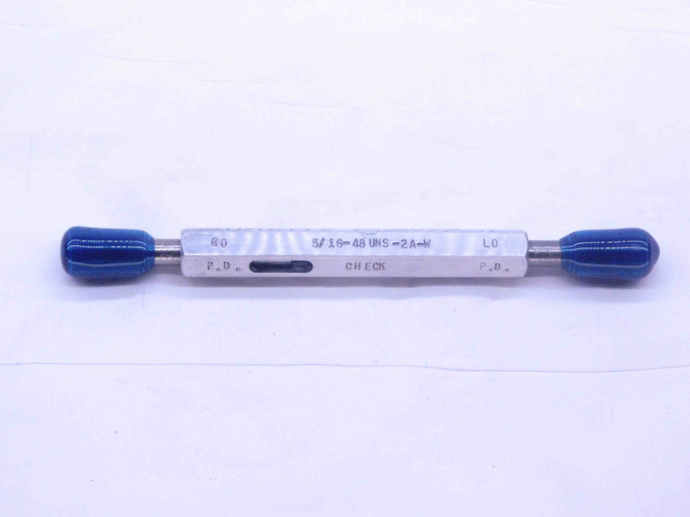 5/16 48 UNS 2A SET THREAD PLUG GAGE .3125 GO NO GO P.D.'S = .2982 & .2955 CHECK - DW34437AY5