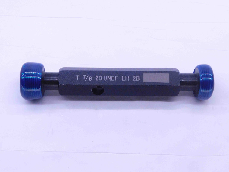 NEW 7/8 20 UNEF 2B LEFT HAND THREAD PLUG GAGE .875 GO NO GO PD'S = .8425 & .8482 - DW34446MSAF