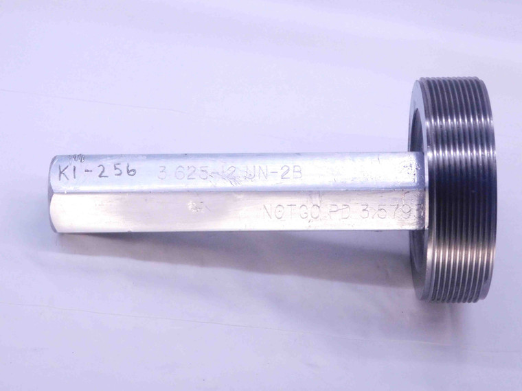 3 5/8 12 UN 2B THREAD PLUG GAGE 3.625 3.6250 NO GO ONLY P.D. = 3.5793 CHECK - DW34482LVR