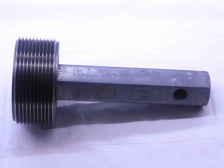 3 1/8 8 NS SET THREAD PLUG GAGE 3.125 3.1250 GO ONLY P.D. = 3.0438 UN 3A - DW34549CT4