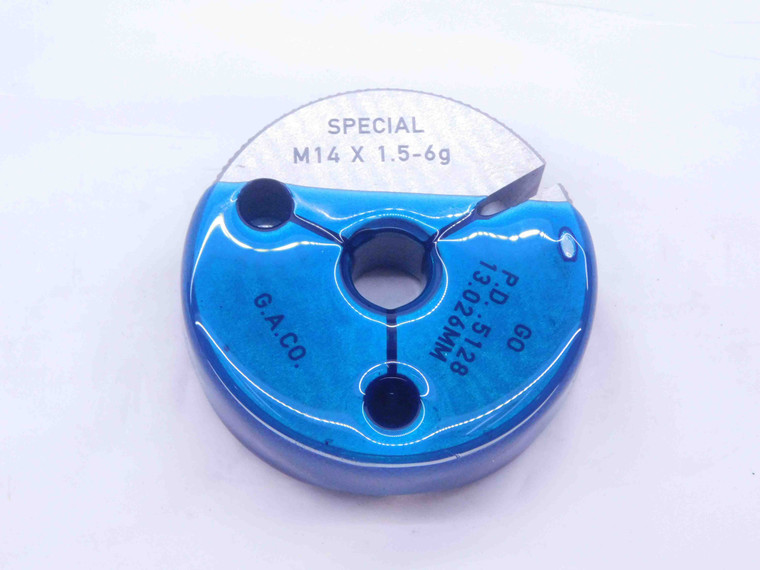 M14 X 1.5 6h METRIC THREAD RING GAGE 14 GO ONLY P.D. = 13.026 6g SPECIAL - DW34554CT4