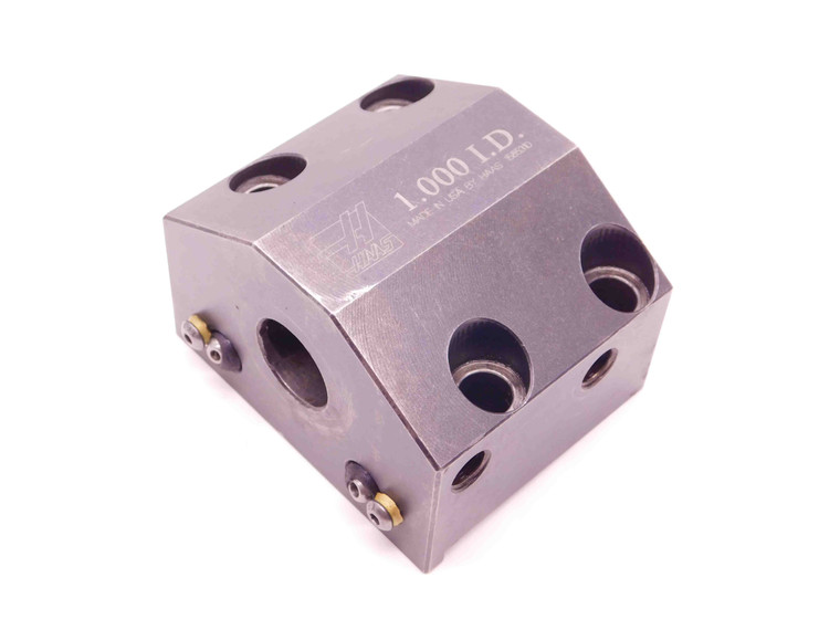 HAAS 1" I.D. LATHE TURRET TOOL HOLDER BLOCK 45mm X 80mm BOLT PATTERN COOLANT - BR9778AW5