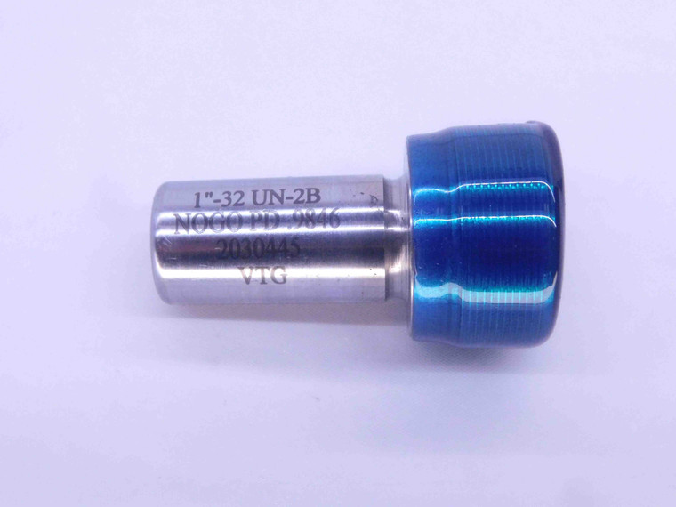 1" 32 UN 2B VERMONT THREAD PLUG GAGE 1.0 1.00 1.000 NO GO ONLY P.D. = .9846 - DW34771BD5