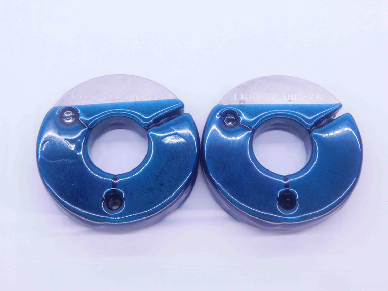 1.100 32 UNS 2A THREAD RING GAGES 1.1 .10 .100 GO NO GO P.D.'S = 1.0786 & 1.0748 - DW34779BD5
