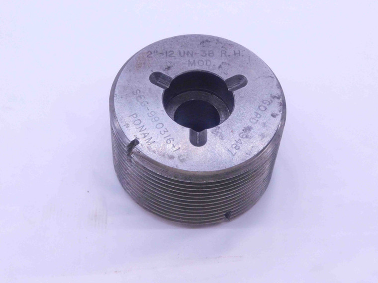 2" 12 UN 3B MODIFIED THREAD PLUG GAGE 2.0 2.00 GO ONLY P.D. = 1.9487 3B OR 2B - DW34802CT4