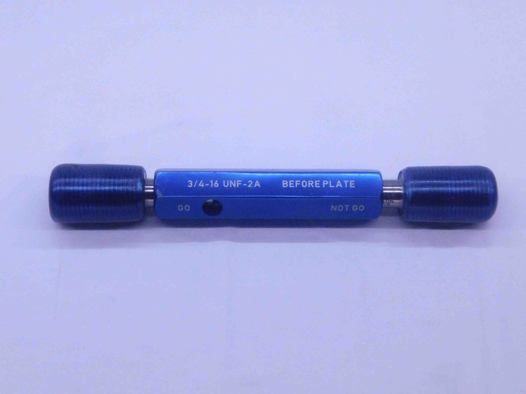 3/4 16 UNF 2A BEFORE PLATE SET THREAD PLUG GAGE .75 GO NO GO PDS= .7067 & .7021 - DW34873AW5