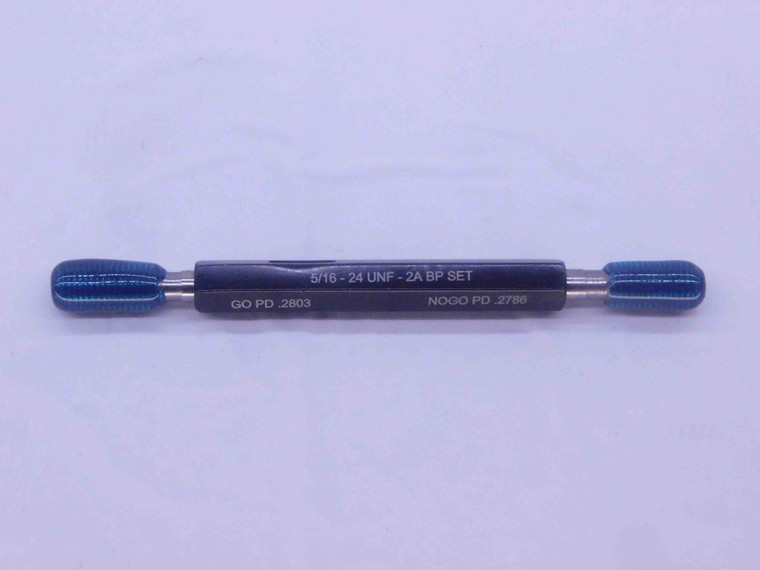 5/16 24 UNF 2A BEFORE PLATE SET THREAD PLUG GAGE .3125 GO NO GO = .2803 & .2786 - DW34884AW5