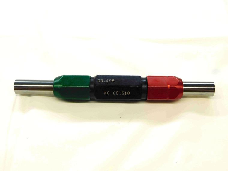 .4950 & .5100 CL X PIN PLUG GAGE GO NO GO .5000 -.0050 1/2 13 mm .495 .510 - RF0023CT4