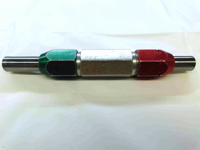 .5550 & .5600 PIN PLUG GAGE GO NO GO .5625 -.0025 UNDERSIZE 9/16 14 mm .555 .560 - RF0030CT4