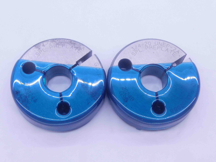 3/4 20 UNEF 2A SPECIAL PREPLATE THREAD RING GAGES .75 GO NO GO = .7132 & .7088 - DW34981AW5