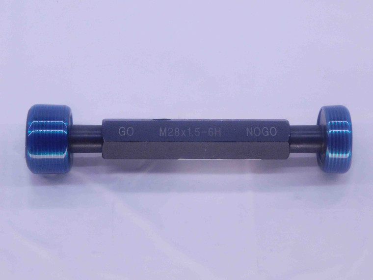 M28 X 1.5 6H METRIC THREAD PLUG GAGE 28 GO NO GO P.D.'S = 27.026 & 27.226 CHECK - DW34989AW5