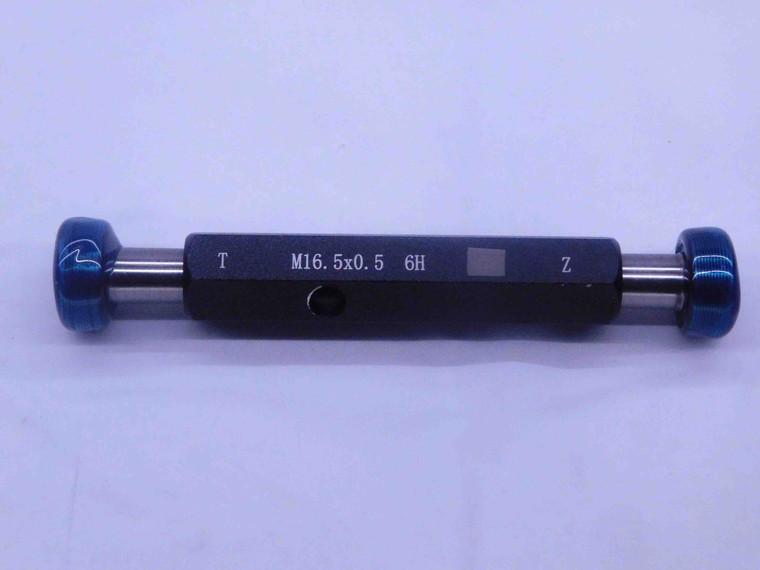 NEW M16.5 X .5 6H THREAD PLUG GAGE 16.5 0.5 GO NO GO P.D.'S = 16.175 & 16.294 - DW34994MSAF